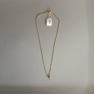 NWT Dainty Gold Chain Necklace with Pendulum Charm